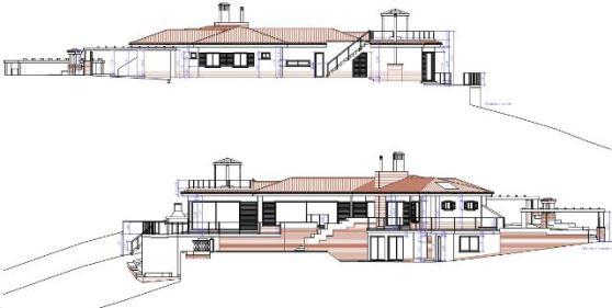 Elevations East and West of House in Marbella