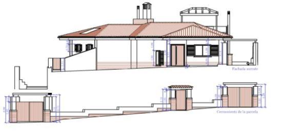 Alzado norte del proyecto de reforma en Marbella